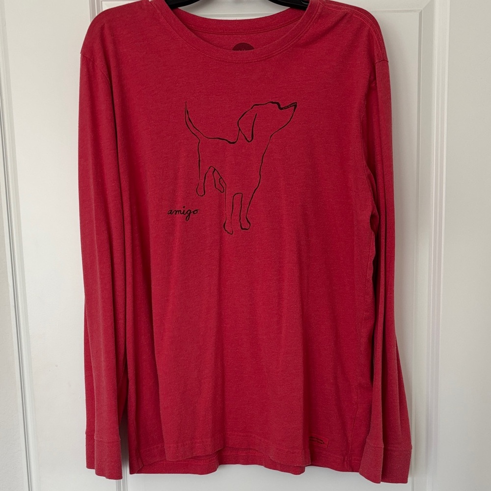 Red Dog Graphic Long Sleeve Men’s Large Shirt from Life is Good